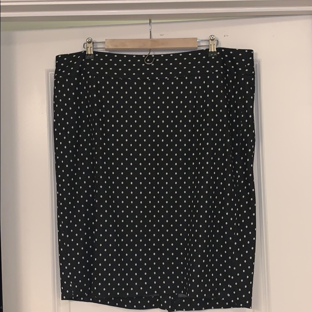 Lane Bryant polka dot pencil skirt